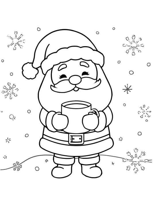 Mikulásos színező gyerekeknek Frontális
