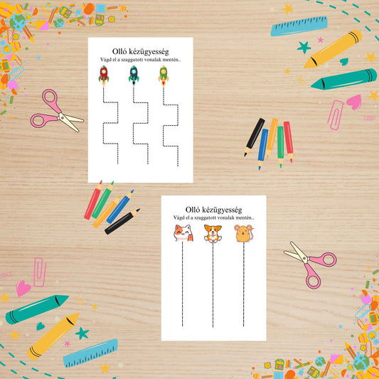 Ollós kézügyesség csomag óvódásoknak Frontális