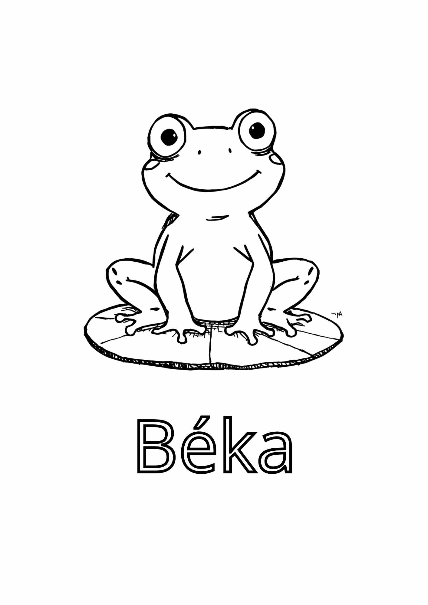 ÁBC színező gyerekeknek Frontális