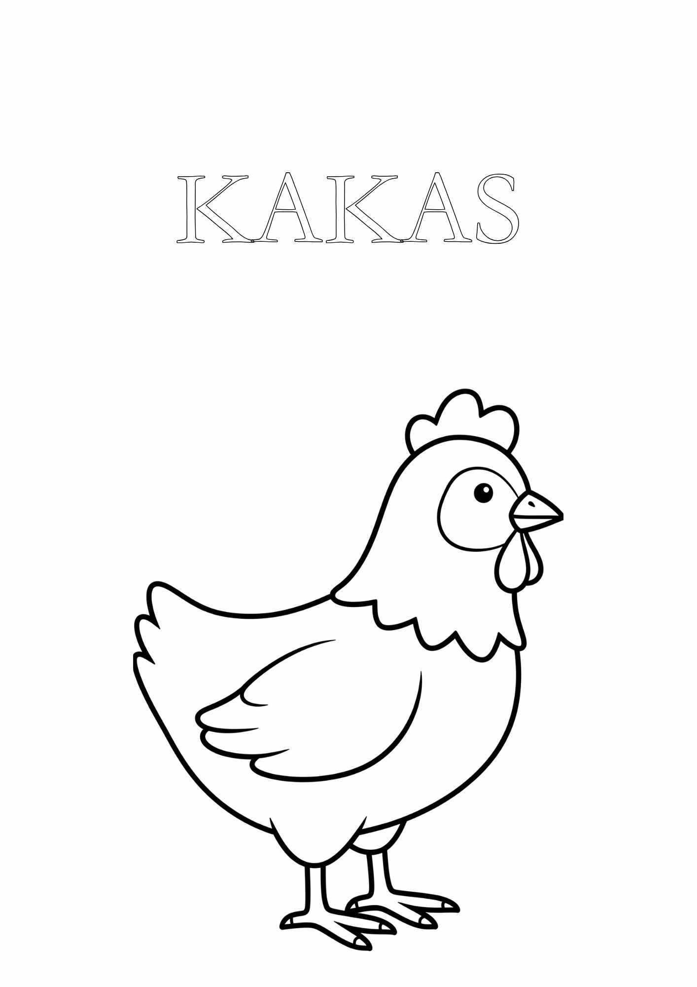 Állatos színező gyerekeknek Frontális