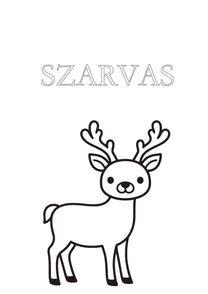 Állatos színező gyerekeknek Frontális