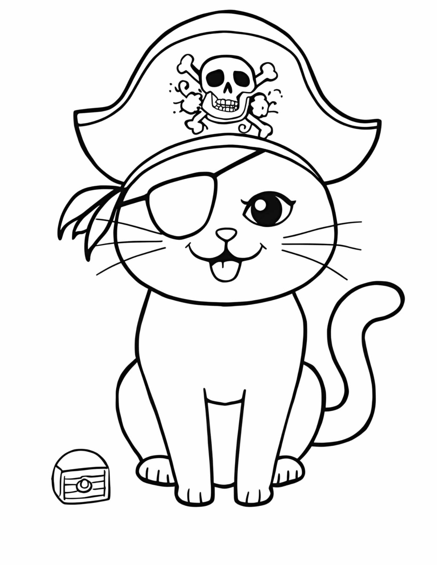 Cuki édességek és cicák színező gyerekeknek Frontális