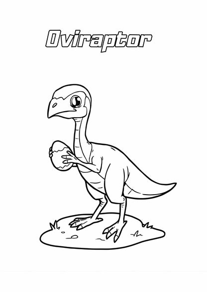 Dinós színező gyerekeknek Frontális