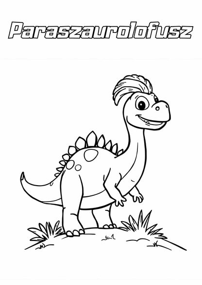 Dinós színező gyerekeknek Frontális