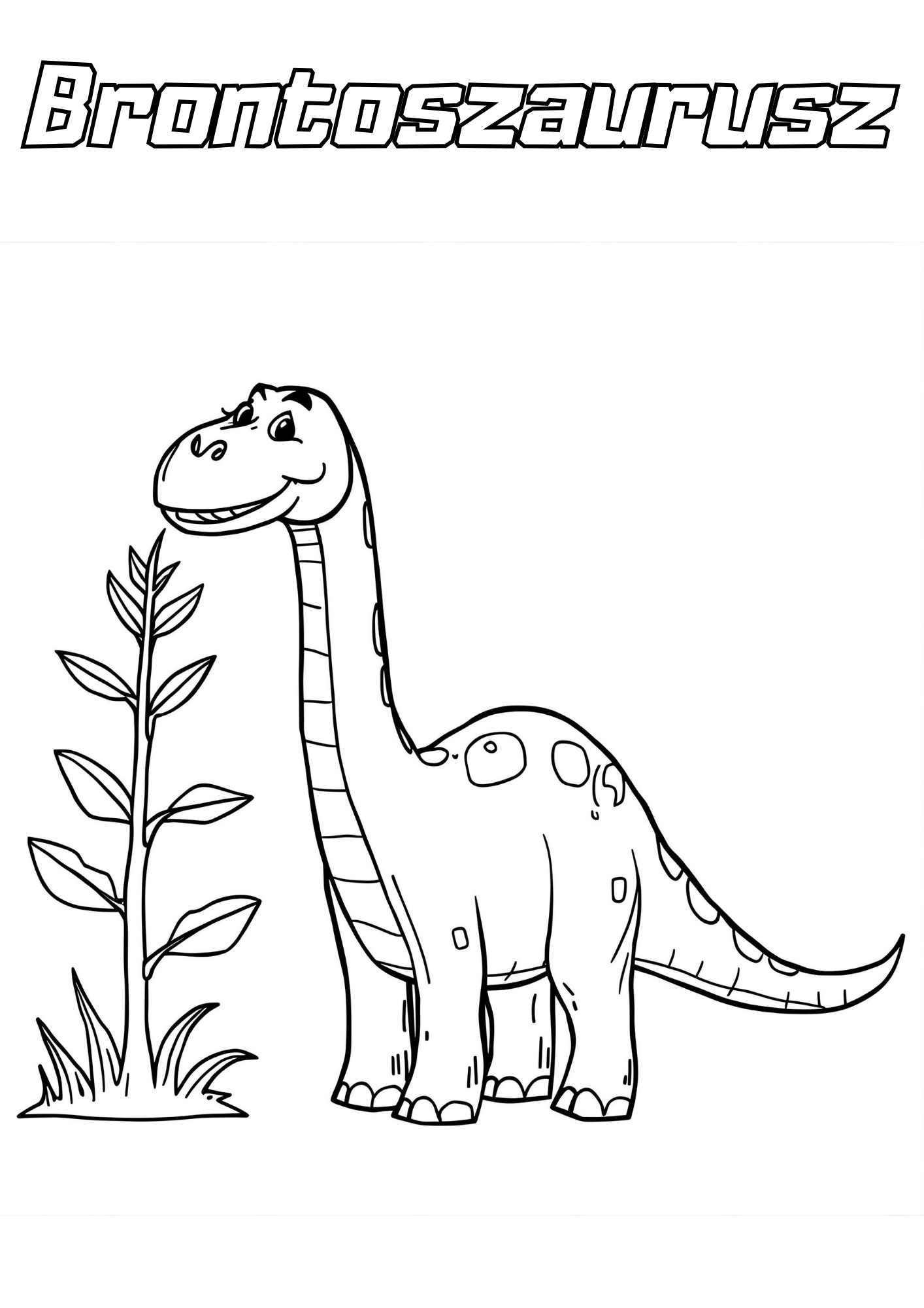 Dinós színező gyerekeknek Frontális
