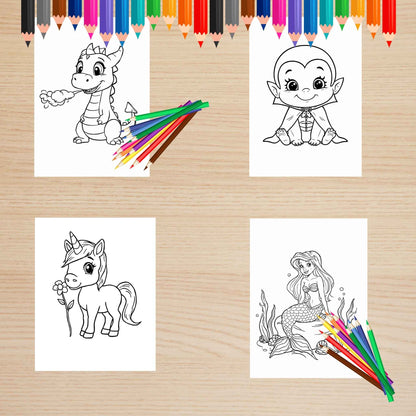 Fantasy színező gyerekeknek Frontális