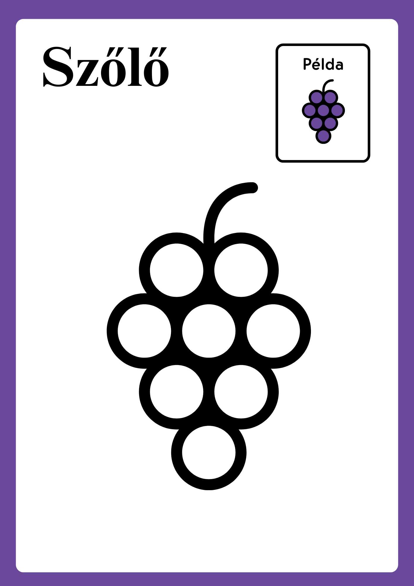 Gyümölcsös színező gyerekeknek Frontális