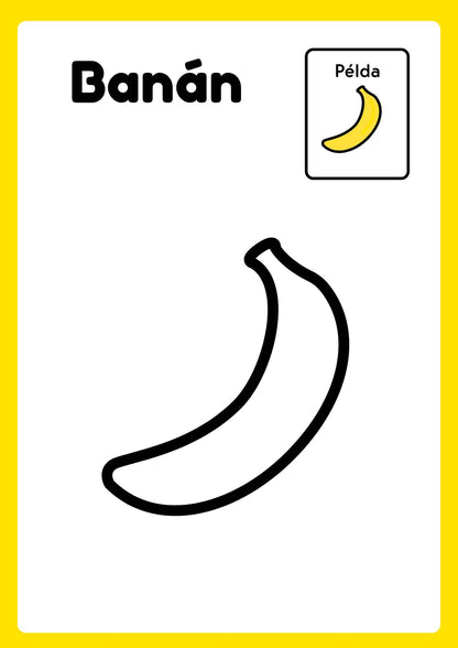 Gyümölcsös színező gyerekeknek Frontális