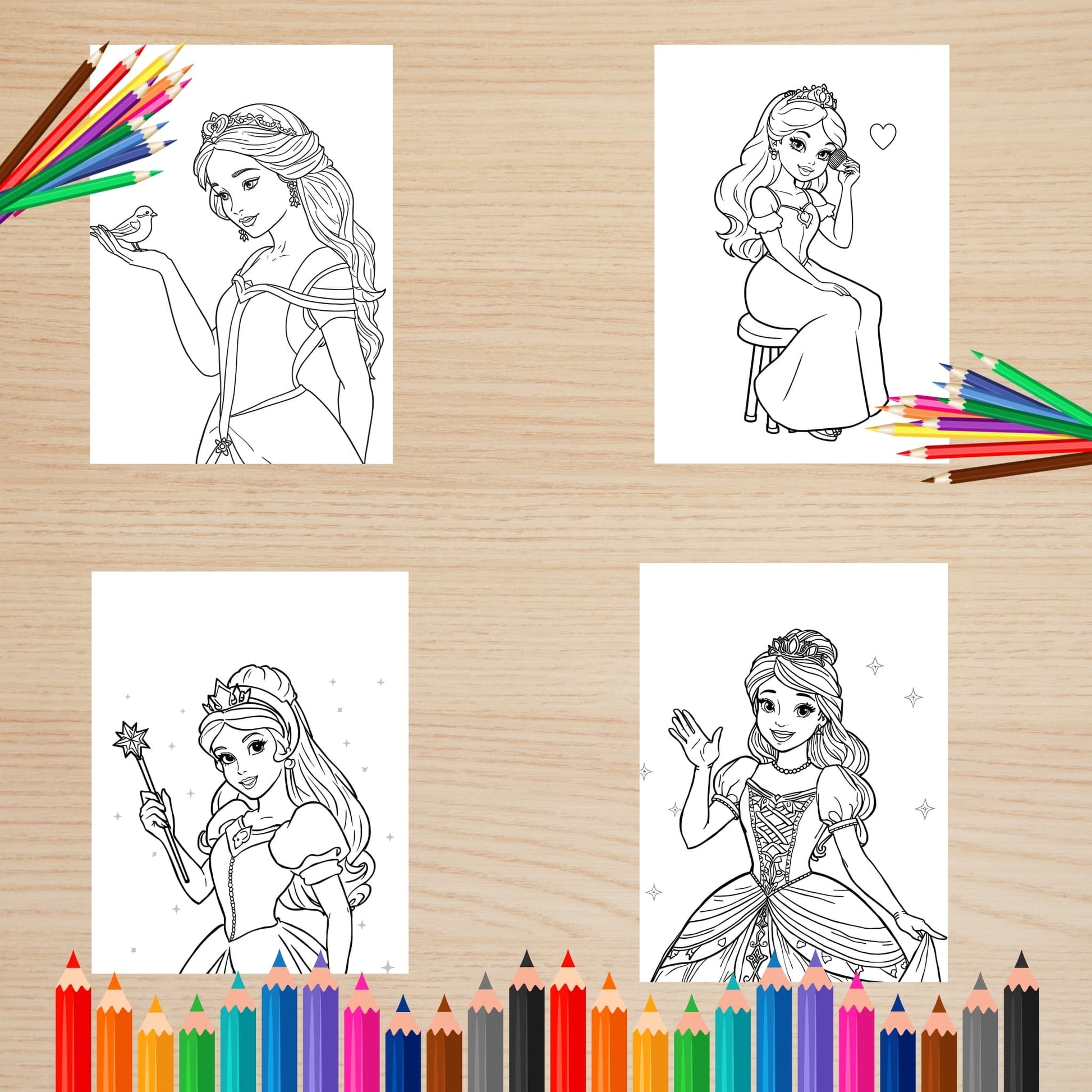 Hercegnő színező bemutató Frontális