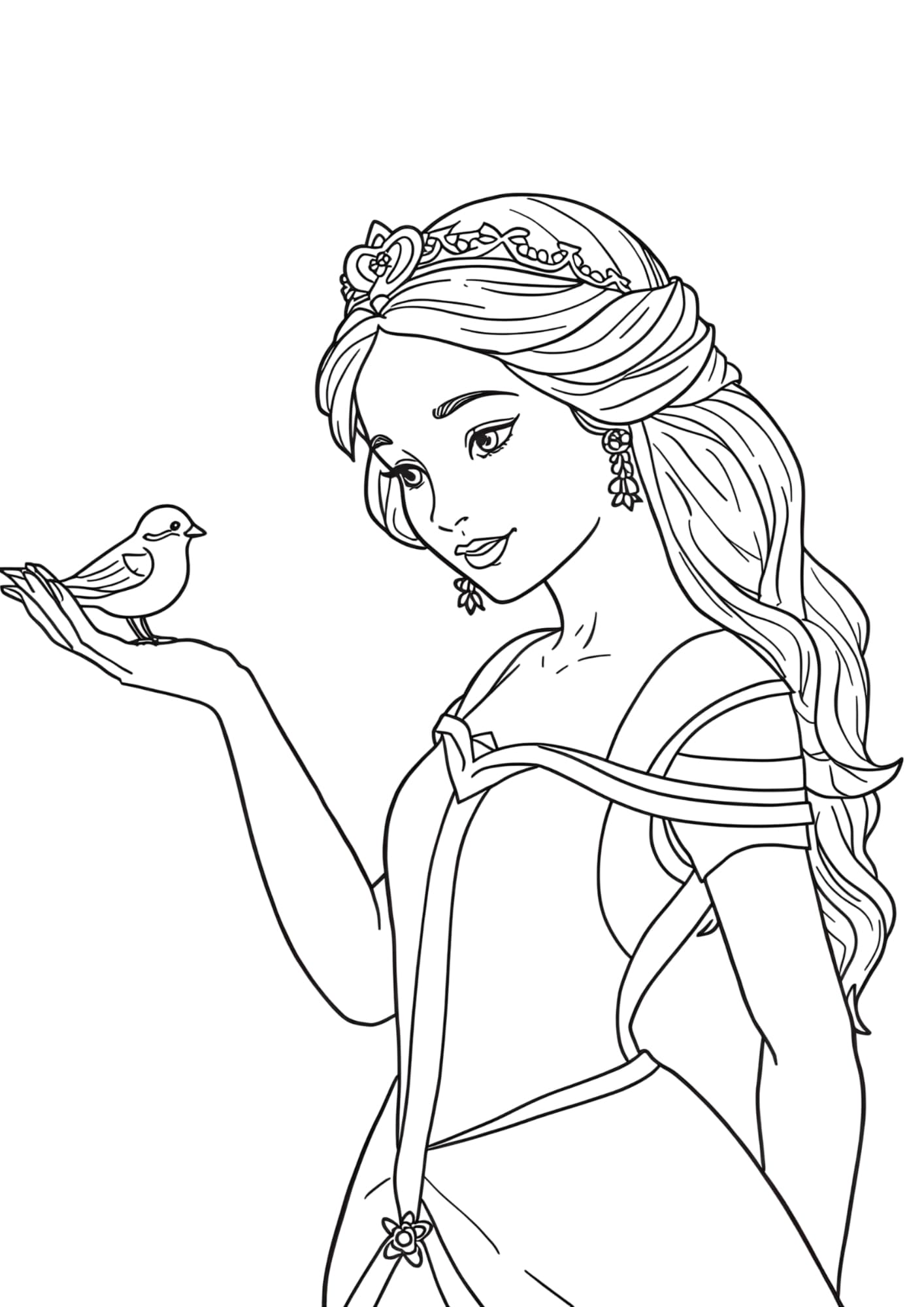 Hercegnő színező Frontális