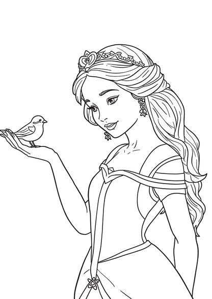 Hercegnő színező Frontális