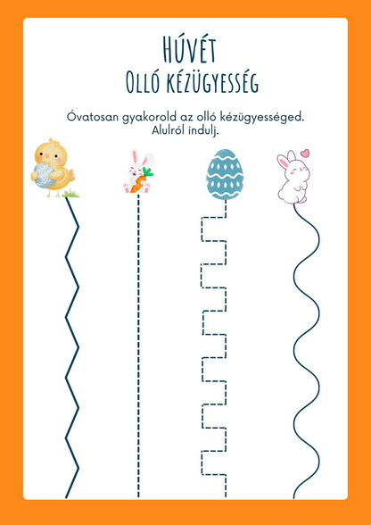 Húsvéti olló kézügyesség óvódásoknak Frontális