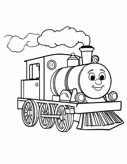 Járművek színező gyerekeknek Frontális