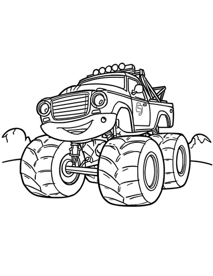 Járművek színező gyerekeknek Frontális