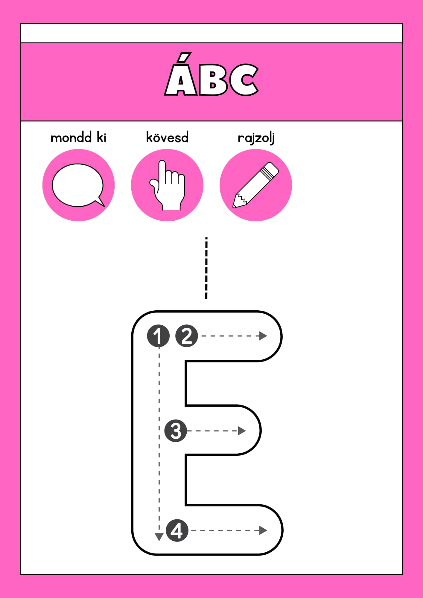 Játékos ÁBC tanulás feladatlap 1. osztályosoknak Frontális
