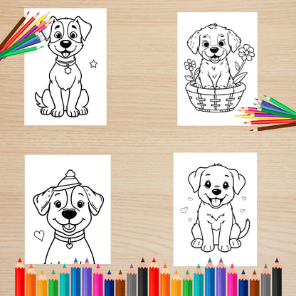 Kutyás színező bemutató gyerekeknek Frontális