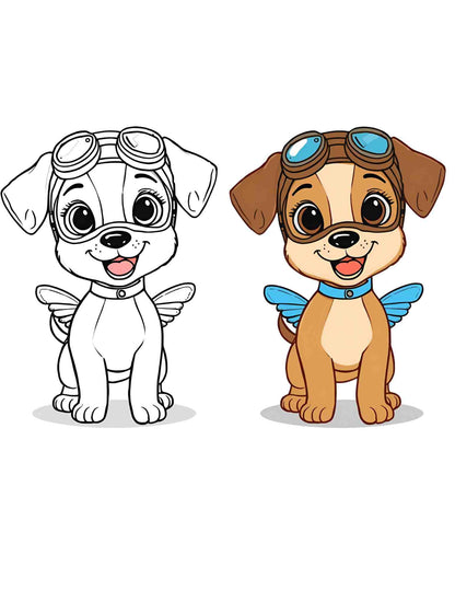 Kutyás színező gyerekeknek Frontális