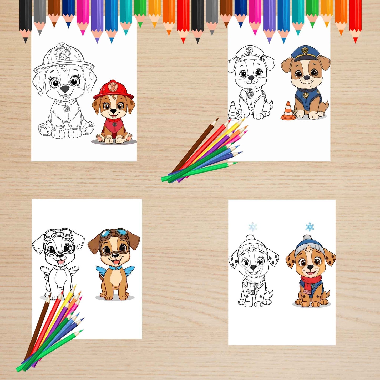 Kutyás színező gyerekeknek Frontális