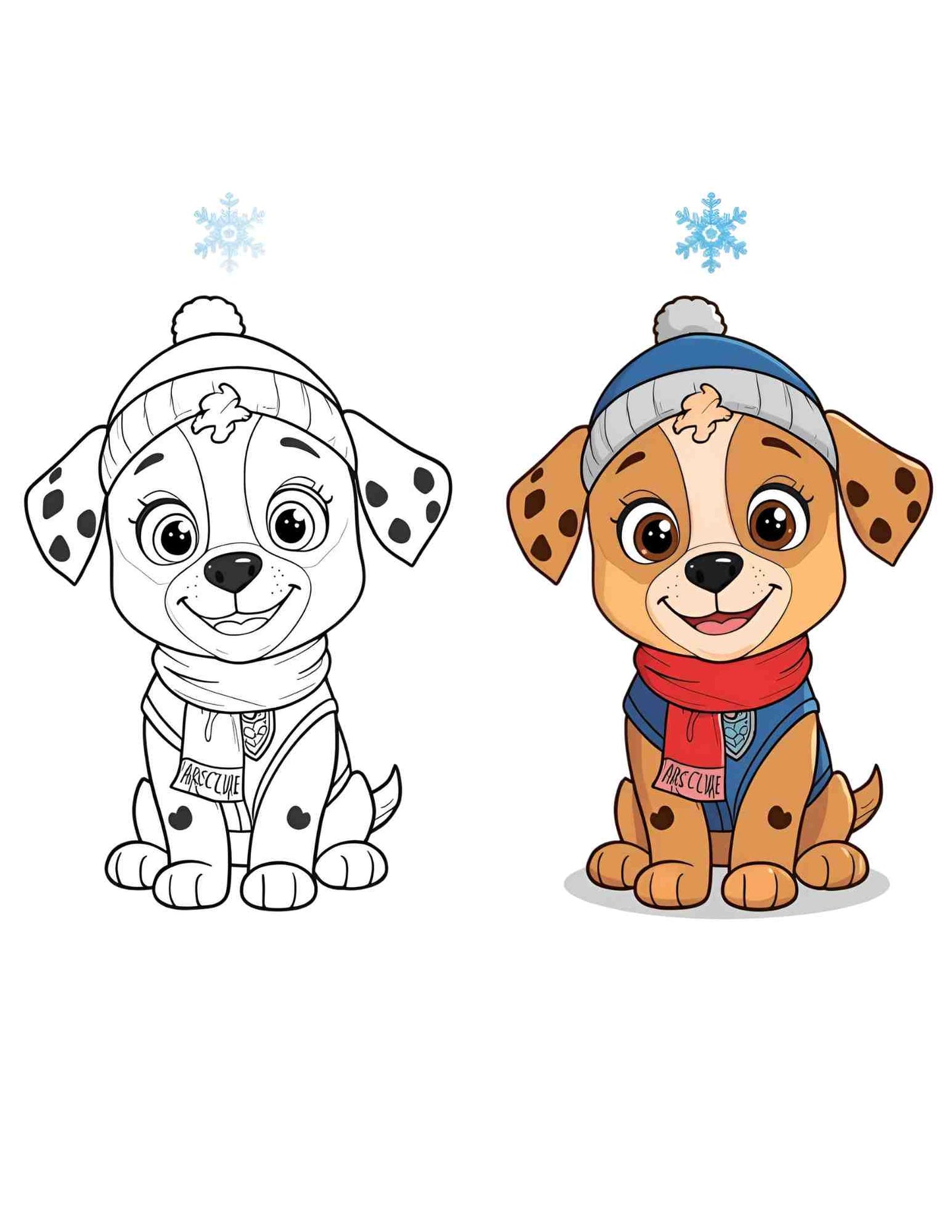 Kutyás színező gyerekeknek Frontális