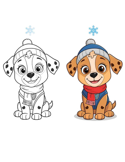 Kutyás színező gyerekeknek Frontális