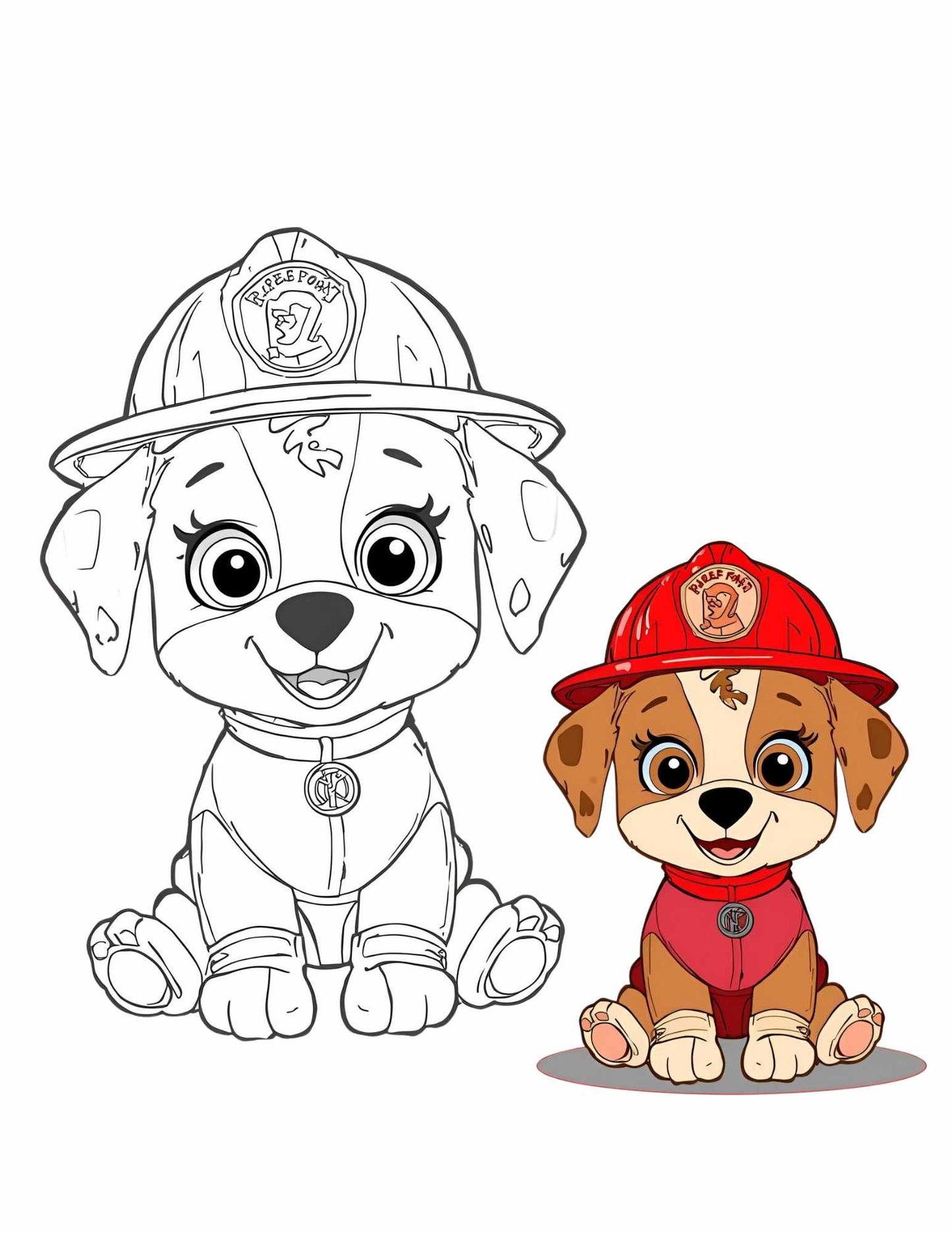 Kutyás színező gyerekeknek Frontális