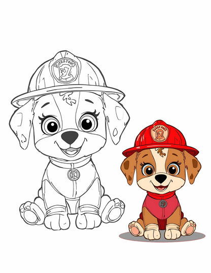 Kutyás színező gyerekeknek Frontális