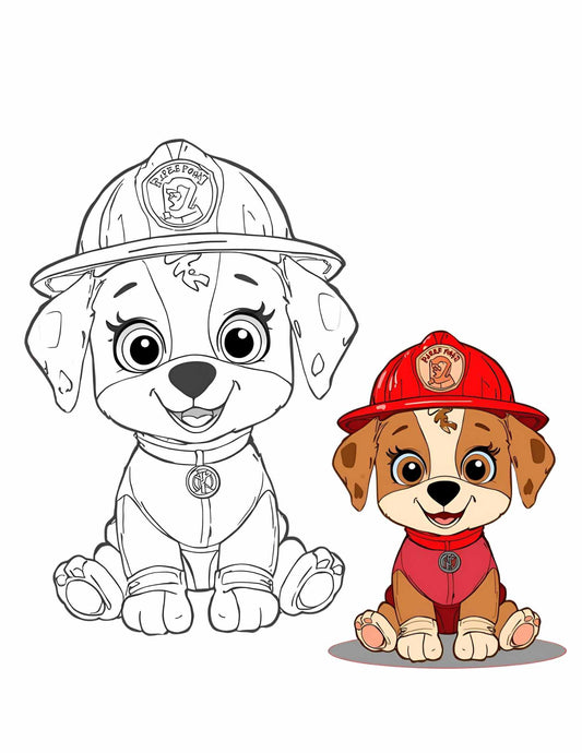 Kutyás színező gyerekeknek Frontális