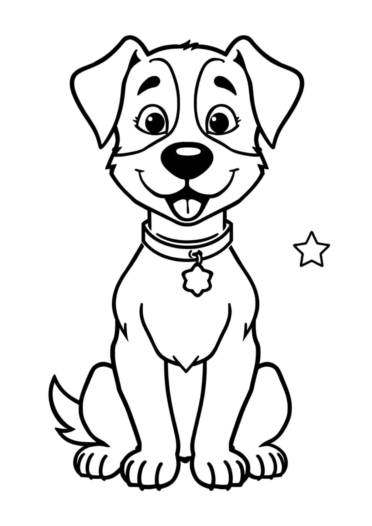 Kutyás színező gyerekeknek Frontális