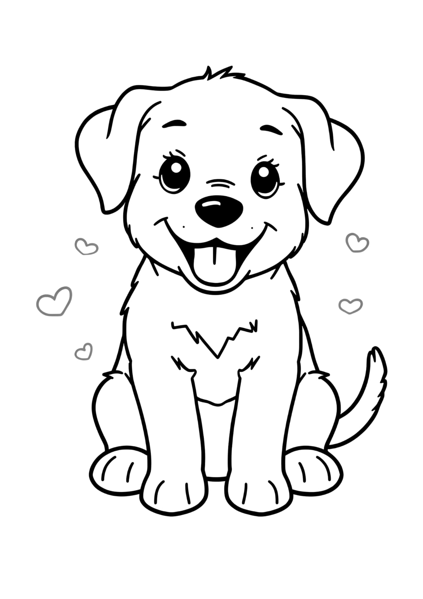 Kutyás színező gyerekeknek Frontális