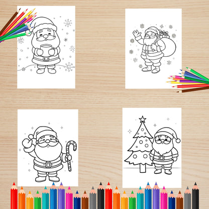 Mikulásos színező bemutató gyerekeknek Frontális