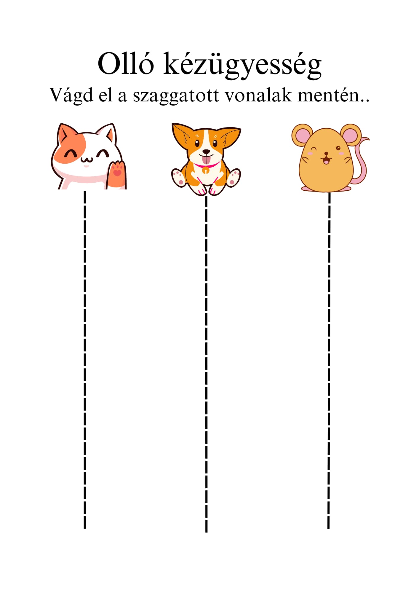 Ollós kézügyesség csomag óvódásoknak Frontális
