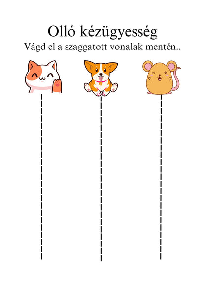 Ollós kézügyesség csomag óvódásoknak Frontális