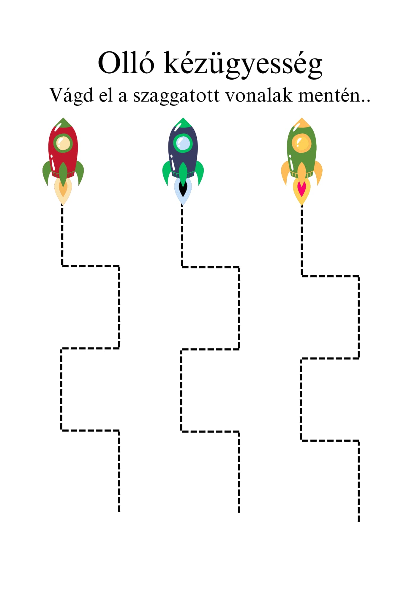 Ollós kézügyesség csomag óvódásoknak Frontális