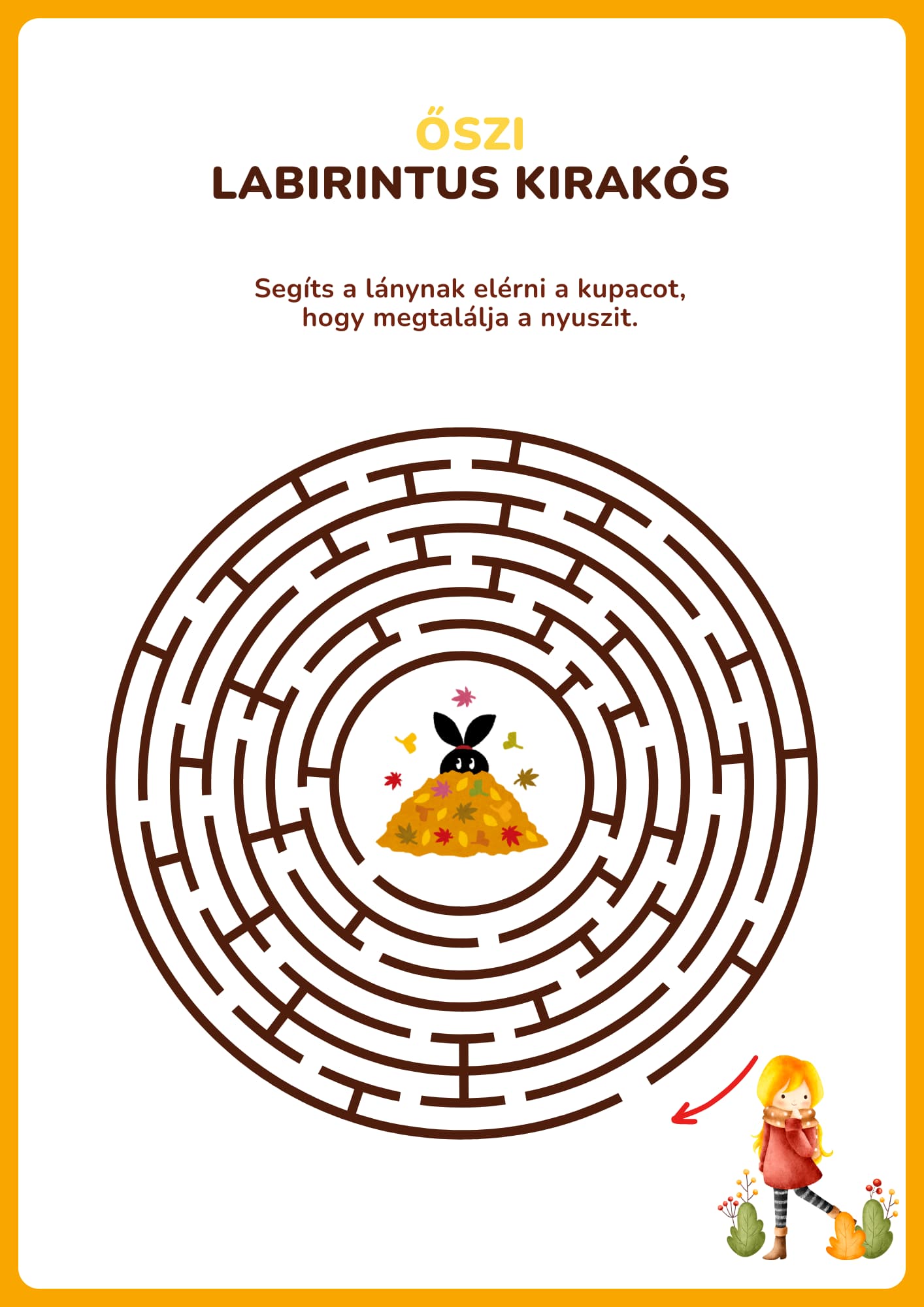 Őszi activity feladatlap 1.osztályosoknak Frontális