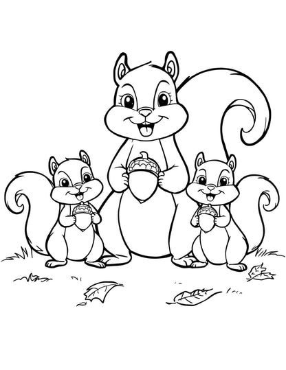 Őszi színező gyerekeknek Frontális