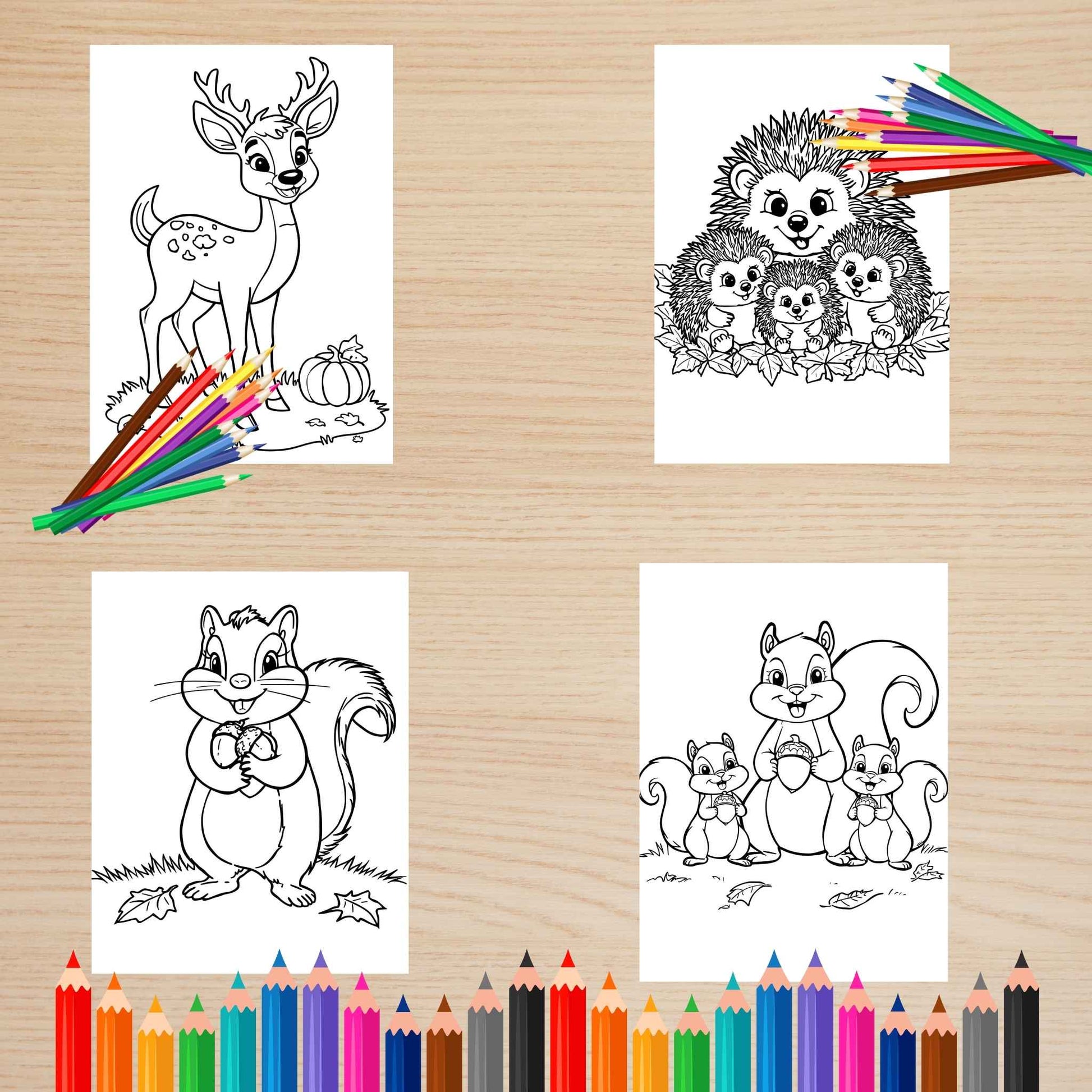 Őszi színező gyerekeknek Frontális