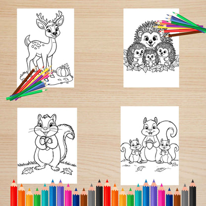 Őszi színező gyerekeknek Frontális