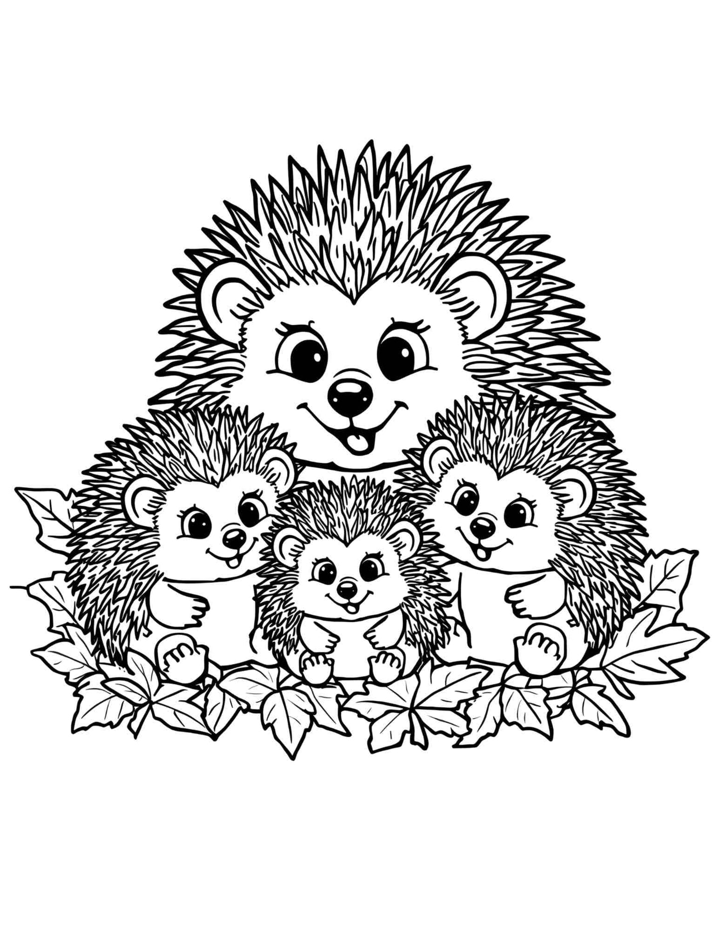 Őszi színező gyerekeknek Frontális