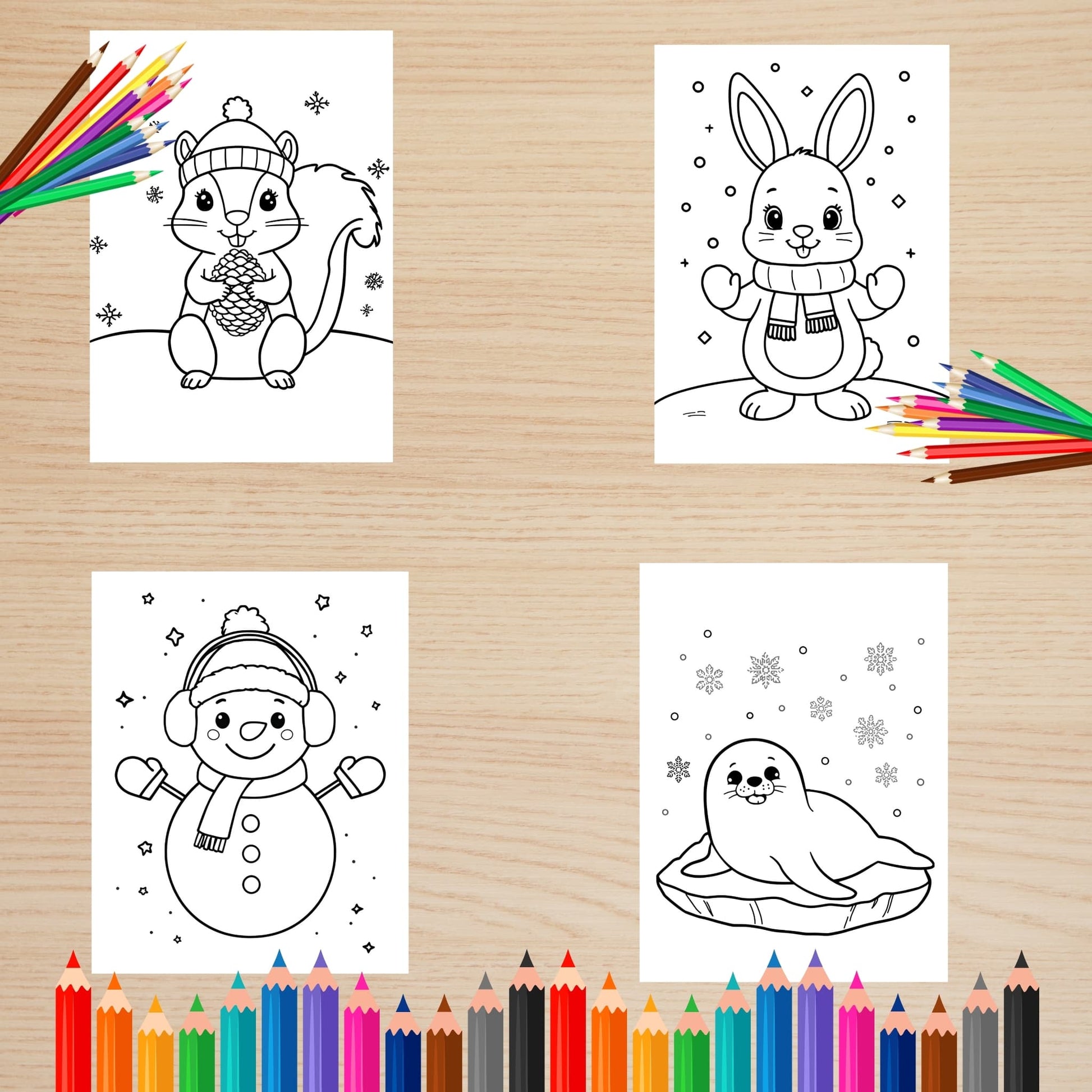 Téli színező gyerekeknek bemutató frontális