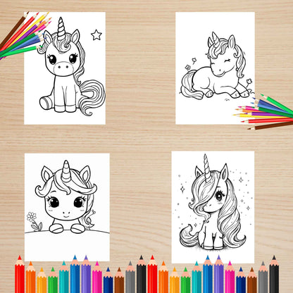 Unikornisos színező gyerekeknek Frontális