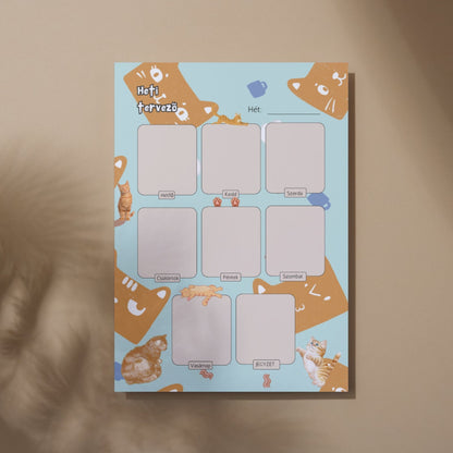 Macskás heti tervező