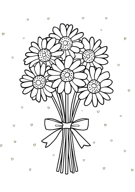 virágos színező Frontális